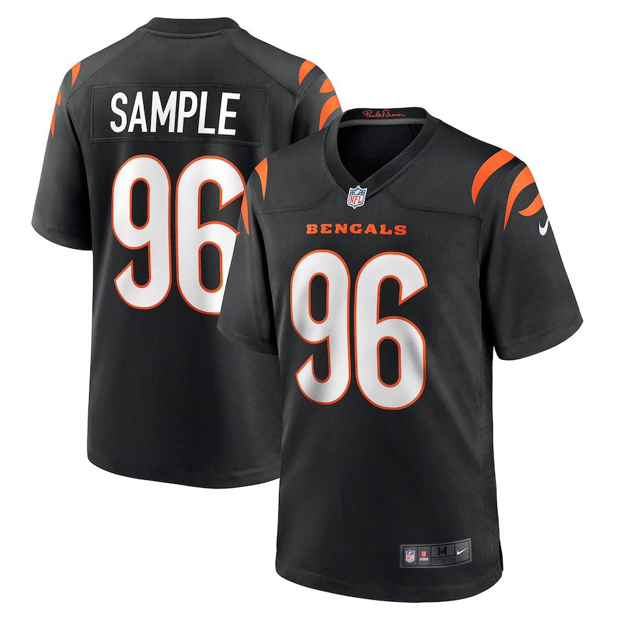 Men Cincinnati Bengals #96 Cam Sample Nike Black Game NFL Jersey